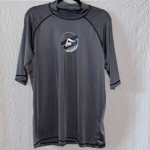 OKAMI Surf Rashguard 1/4 Sleeve Mock Neck Shirt